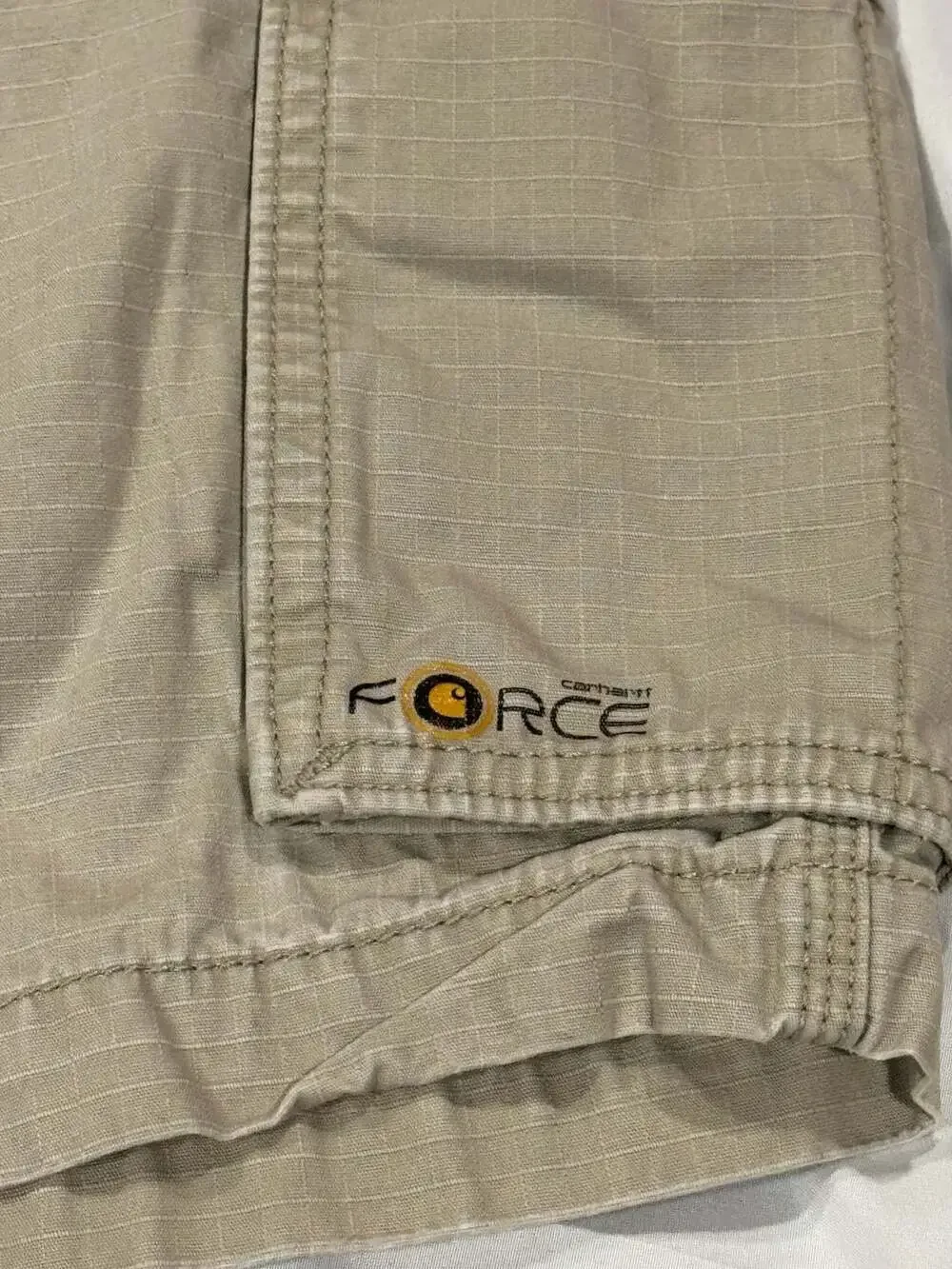 Carhartt Force Relaxed Fit Ripstop Cargo Shorts Mens Khaki Tan Workwear